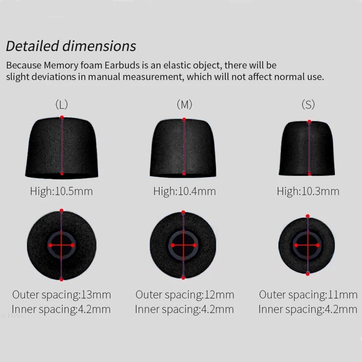 GENERICO - Almohadillas de Repuesto Para Audifonos Eartips Gomas