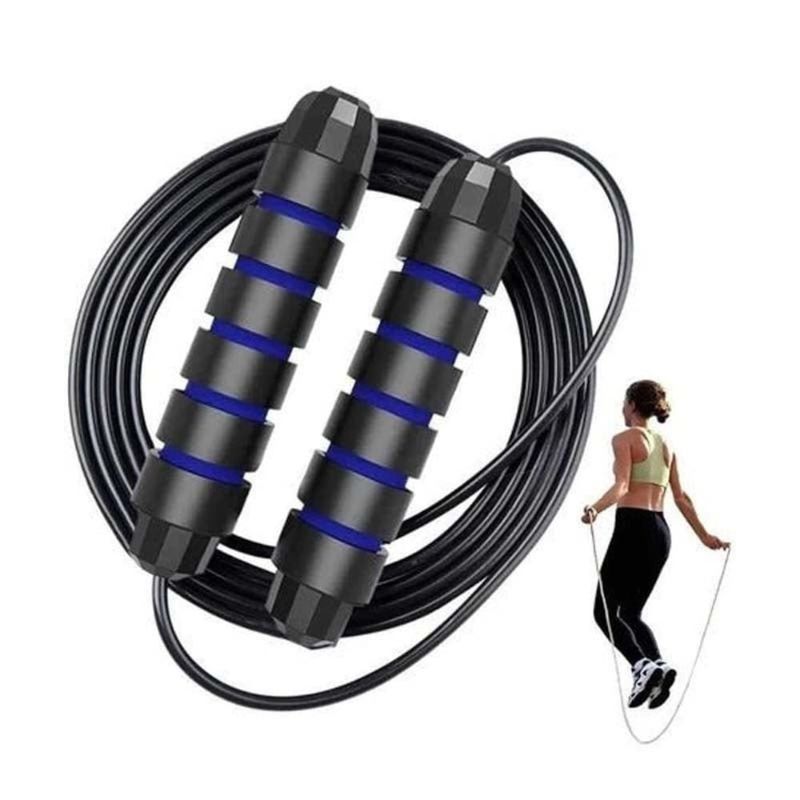 GENERICO - Soga para Saltar con Rodaje con Peso Removible Azul