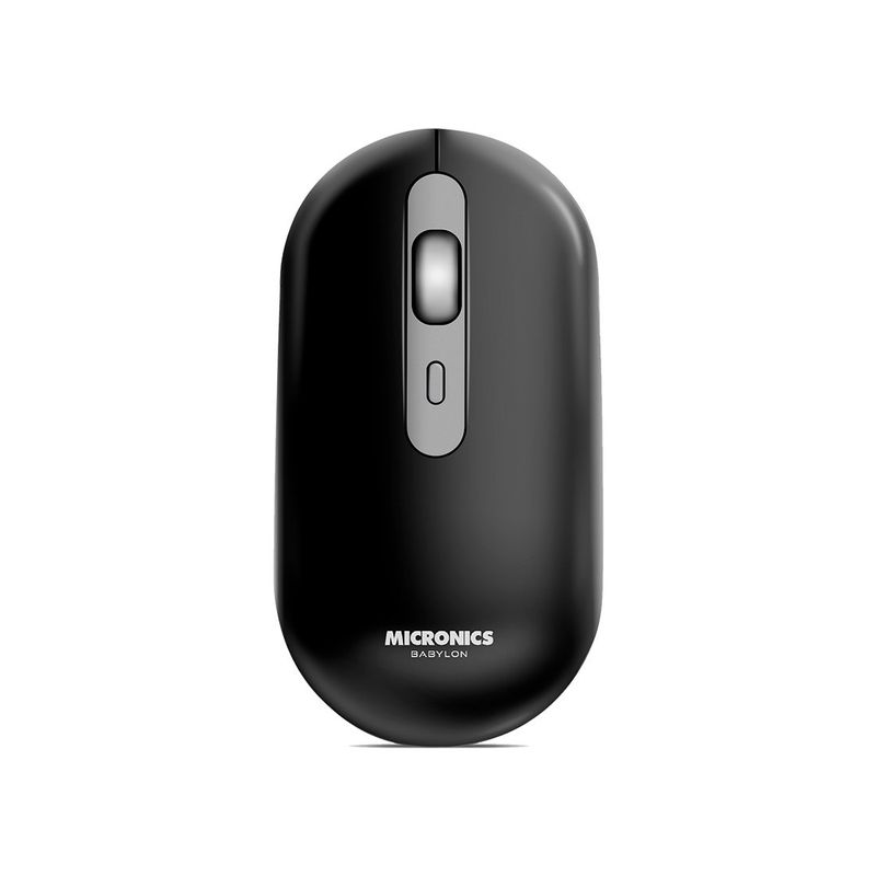 MICRONICS - Mouse Recargable Bluetooth + Wireless Babylon Black M721-3m Micronics