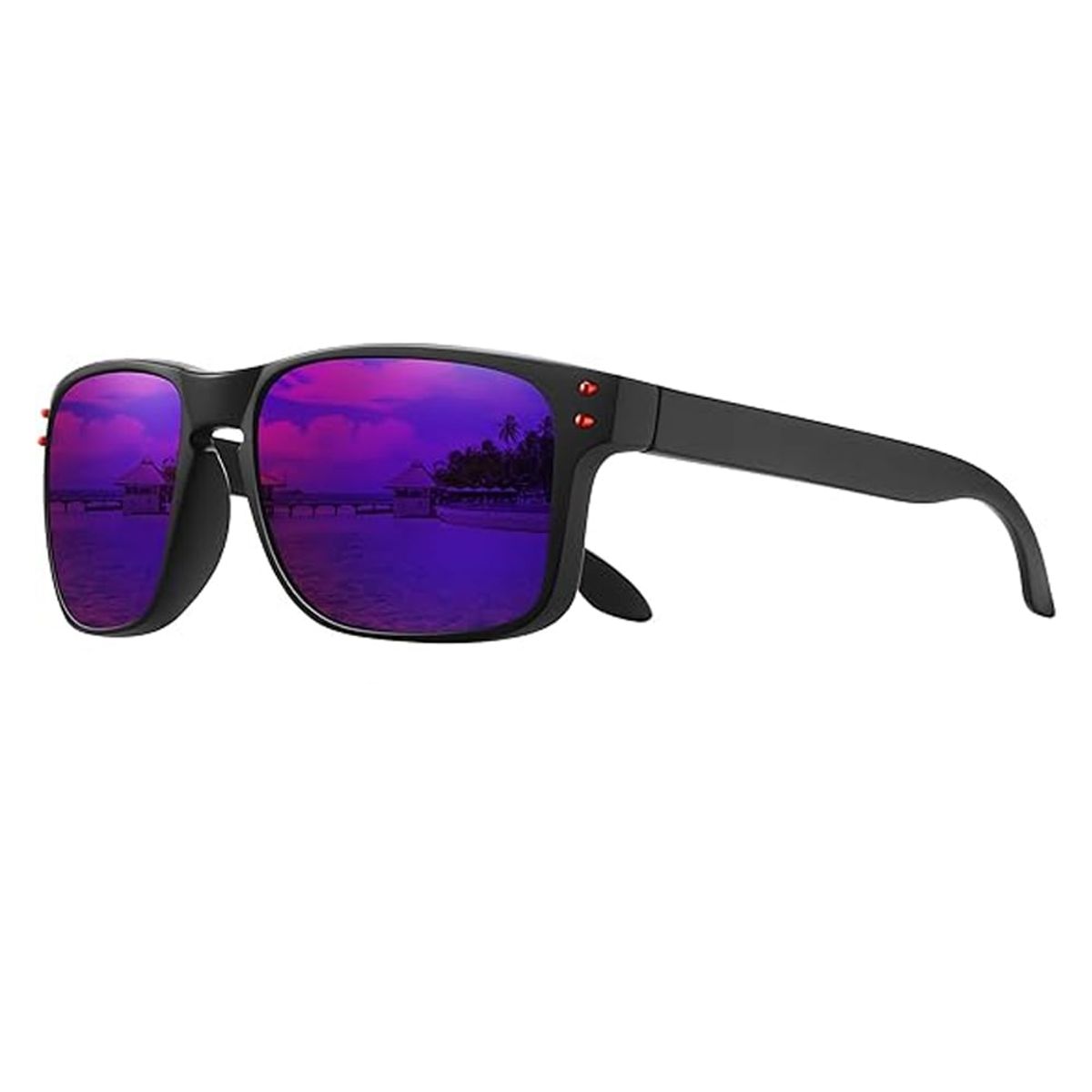 GENERICO - LENTES DE SOL POLARIZADOS UV400 NEGRO CON MORADO