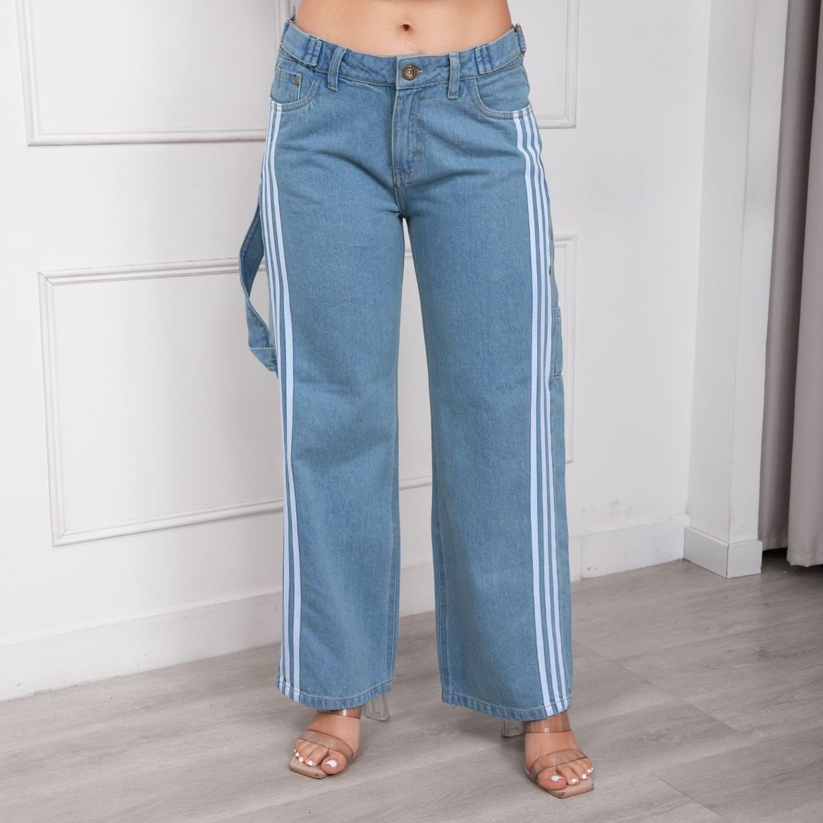 BENCUS JEANS - Pantalón Jean Mujer Straight Adidss