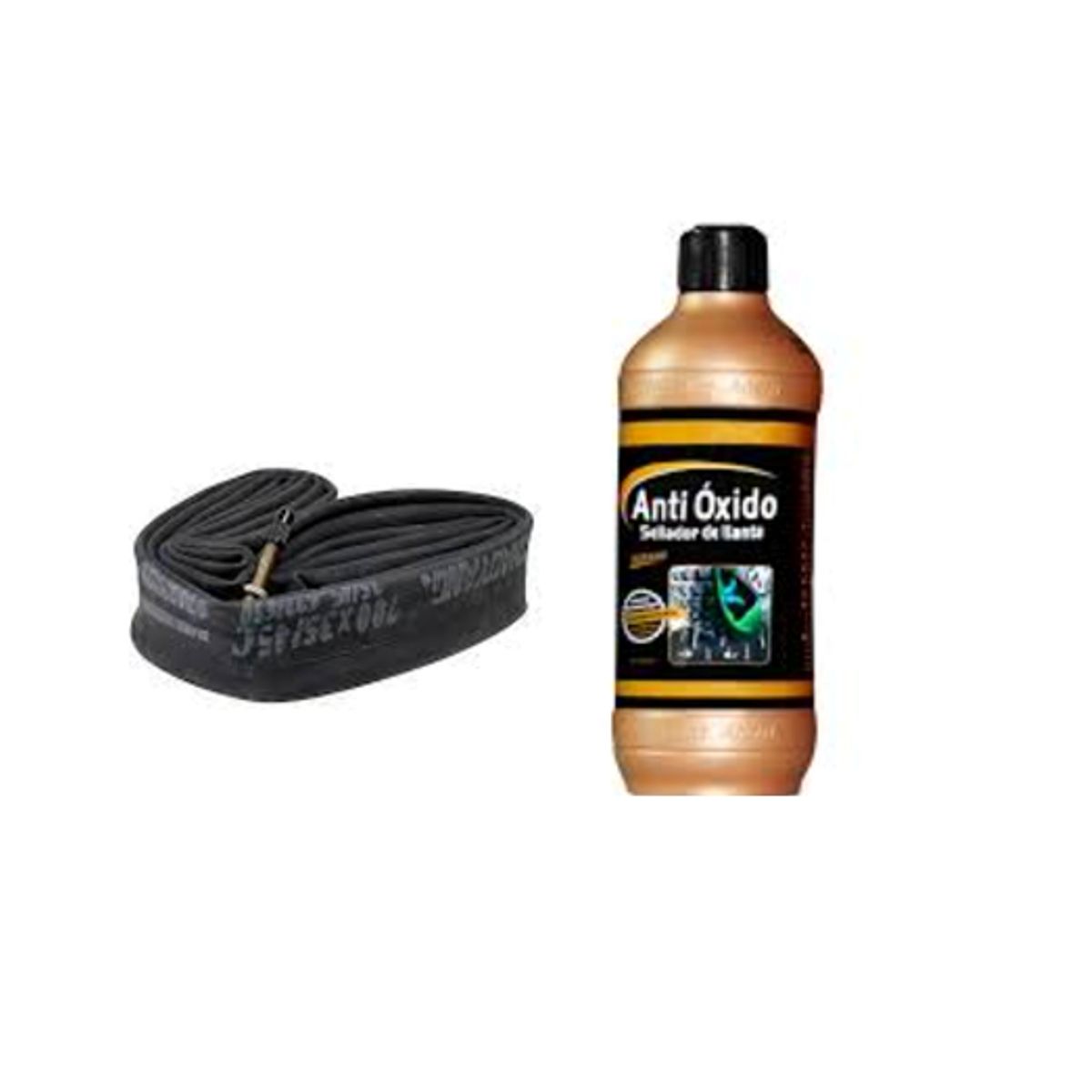 GENERICO - CÁMARA ARO 16 CON LÍQUIDO ANTIPINCHAZOS PARA BICICLETA