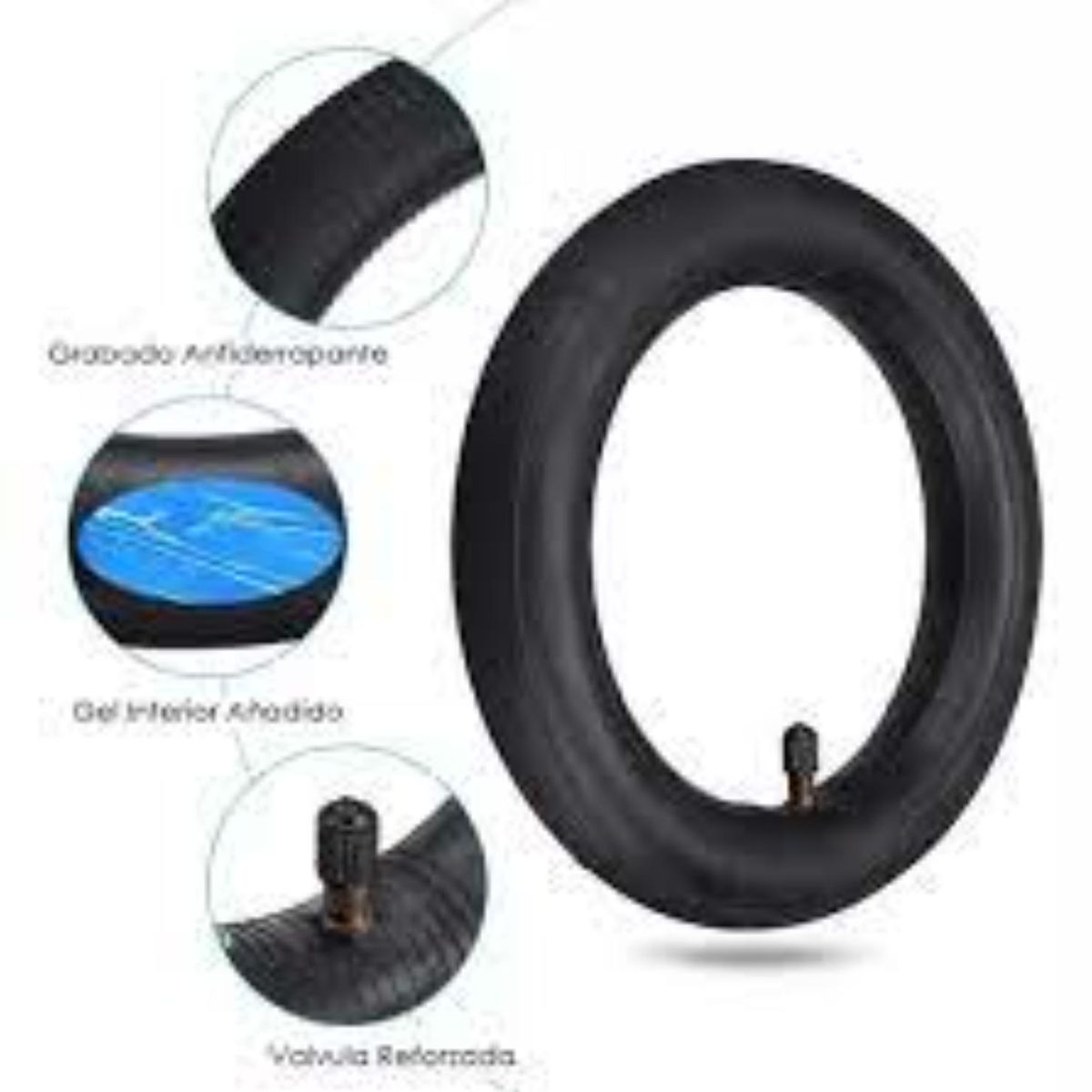 GENERICO - CÁMARA ARO 8 PARA SCOOTER CON LÍQUIDO ANTIPINCHAZOS