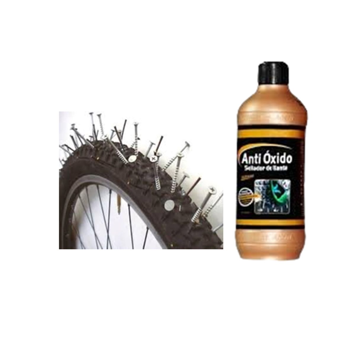 GENERICO - CÁMARA ARO 20 CON LÍQUIDO ANTIPINCHAZOS PARA BICICLETA