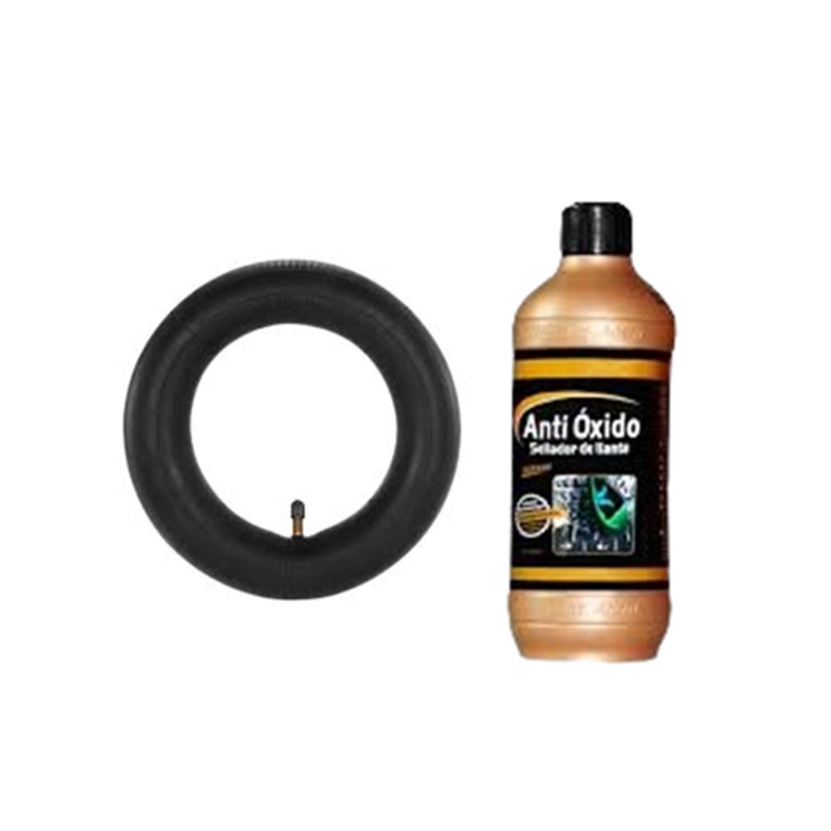 GENERICO - Cámara Aro 16 con Líquido Antipinchazos para bicicleta