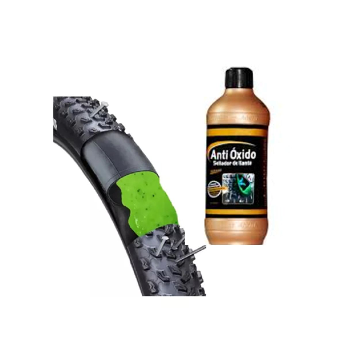 GENERICO - EL LÍQUIDO SELLANTAR PARA PINCHAZOS DE MOTOCICLETA