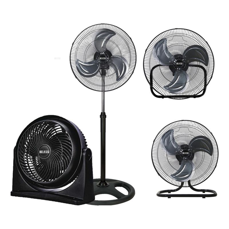BELESSI - Set x2 Ventiladores 3 en 1 18" y box 10"