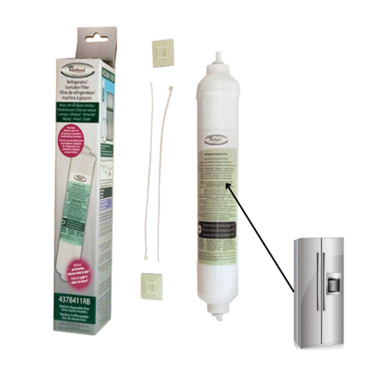 WHIRLPOOL - Filtro de Agua Refrigeradora Whirlpool 4378411RB