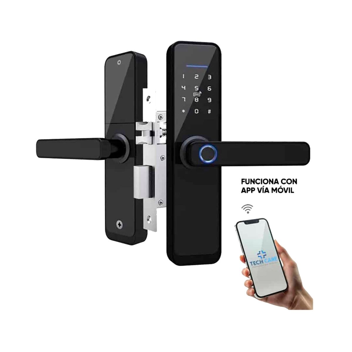 TECH CARE - Cerradura Inteligente Chapa Smart 5 modos