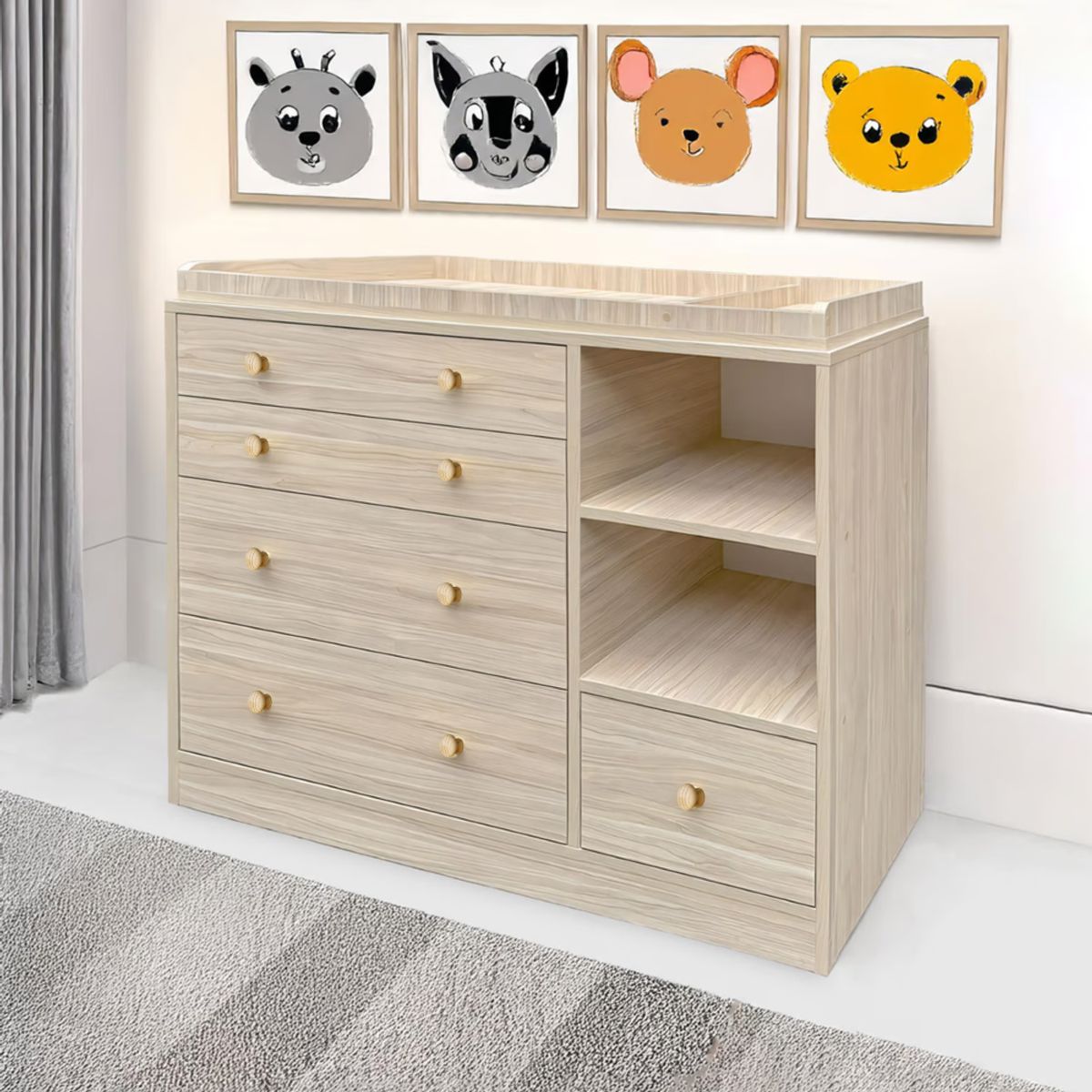 GENERICO - Comoda Cambiador de Bebe Armado Bluma Manzano Muebles Gaudi