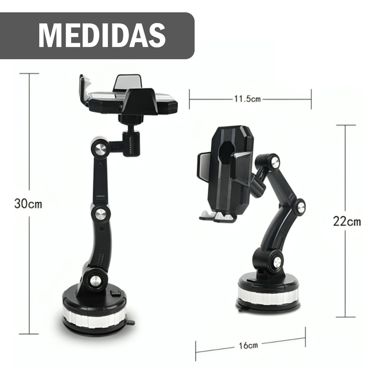 GENERICO - Soporte Holder Universal de Celular para Auto giratorio 360º