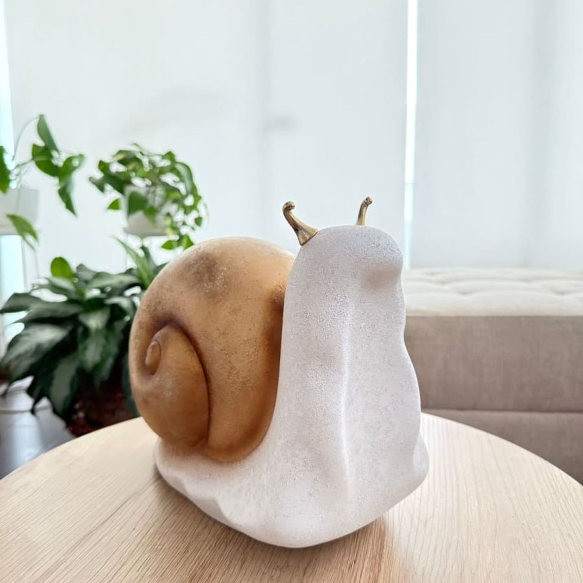 MAP DESIGN HOME - Adorno Caracol Decorativo 29x15x24 cm