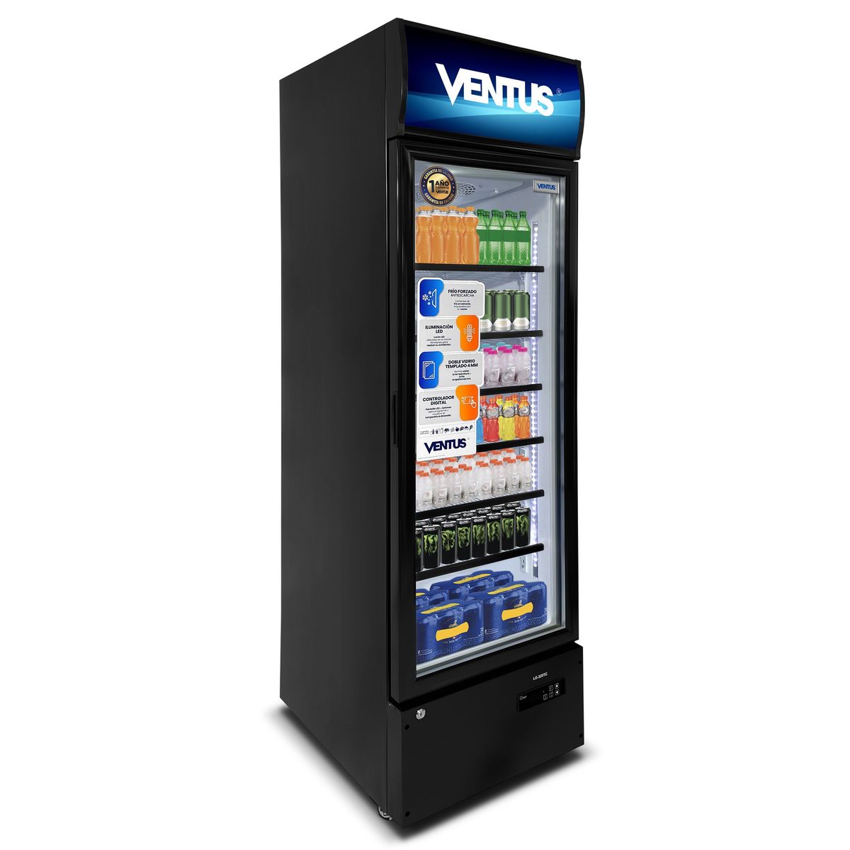 VENTUS - Ventus Visicooler LG-320TC 1 puerta vidrio 292lts