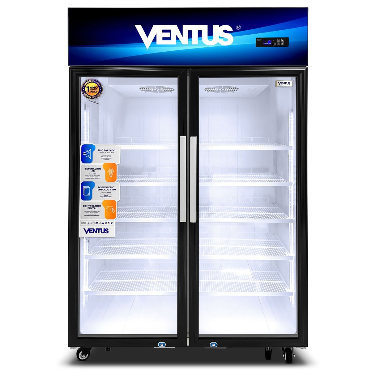 VENTUS - Ventus Visicooler LG-750TCG 2 puertas vidrio 750lts
