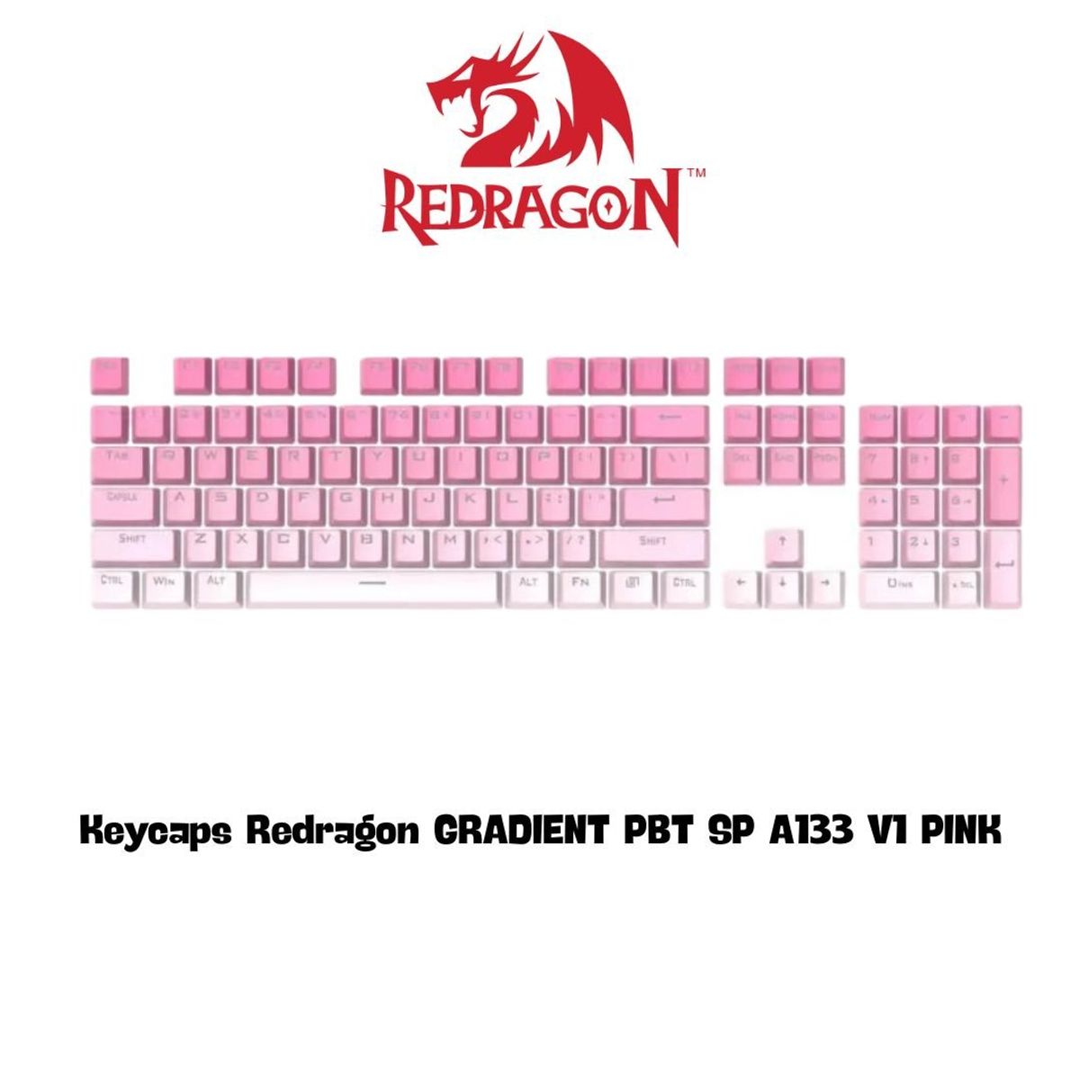 REDRAGON - Keycaps Redragon gradient PBT SP A133 V1 pink