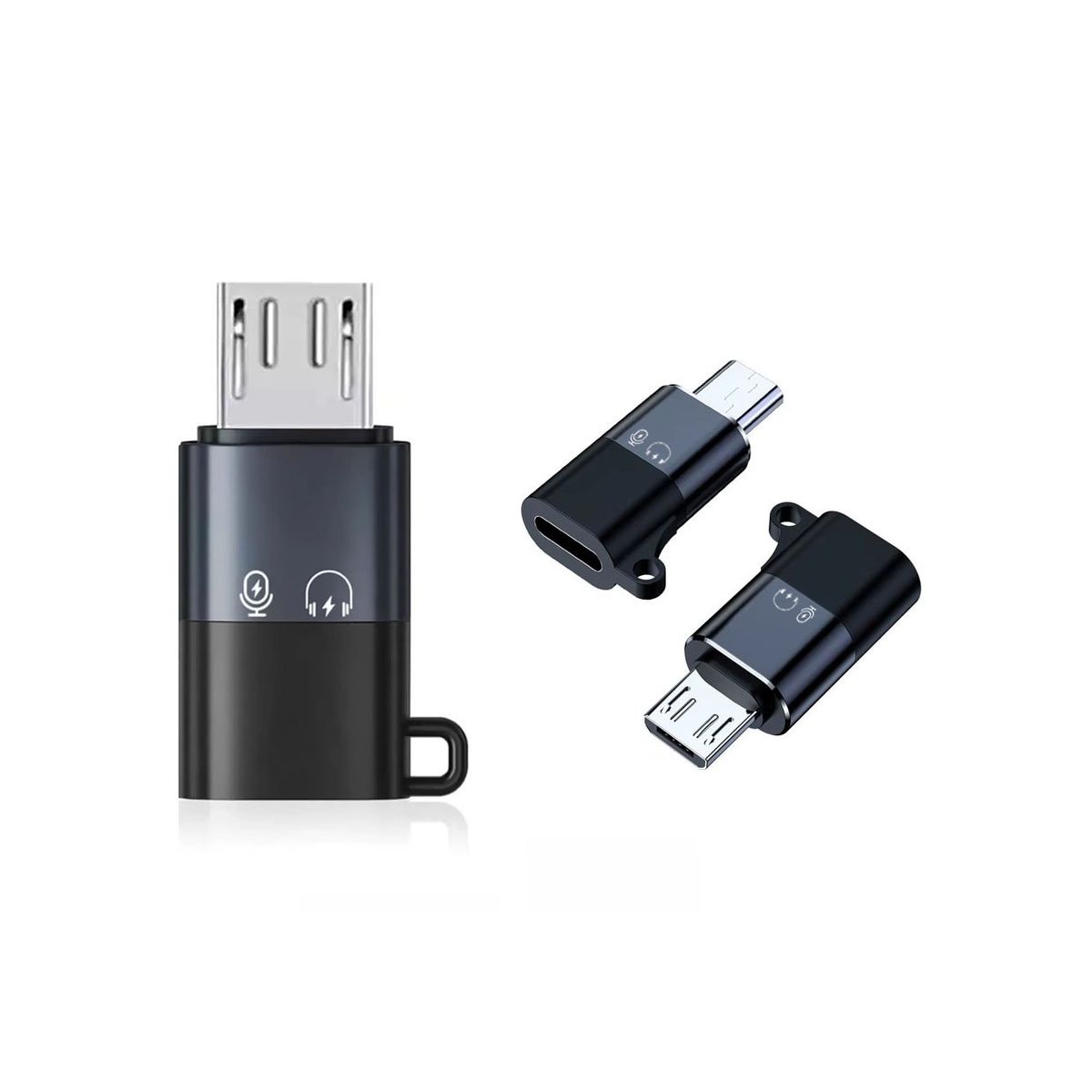 OEM - Adaptador Tipo C a Micro USB V8 para Carga rápida,  micrófono o audio