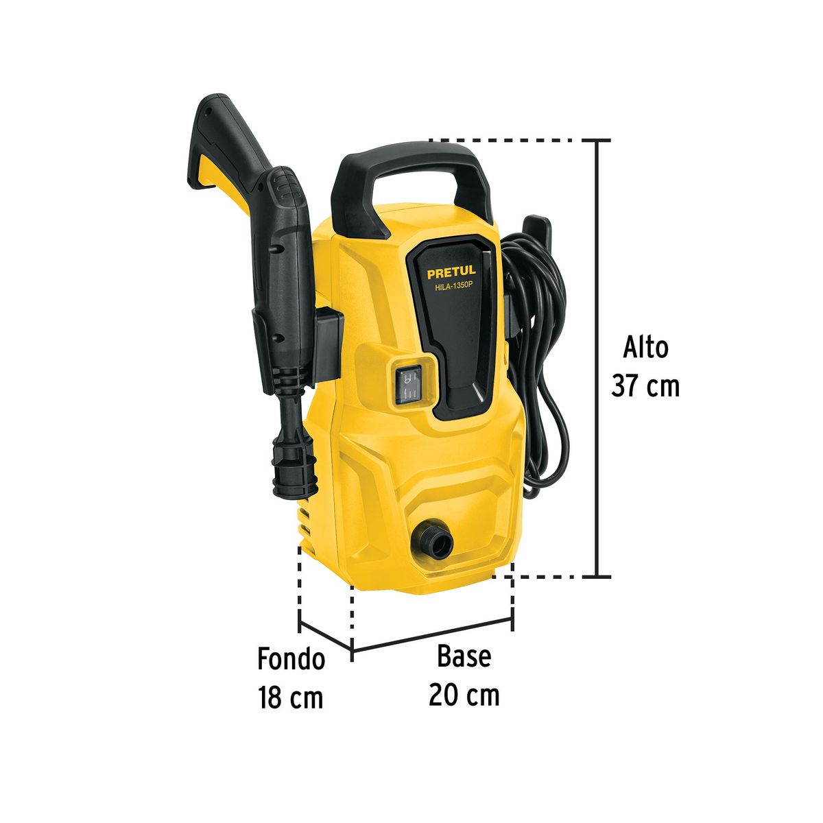 PRETUL - Hidrolavadora eléctrica 1350 PSI, Pretul