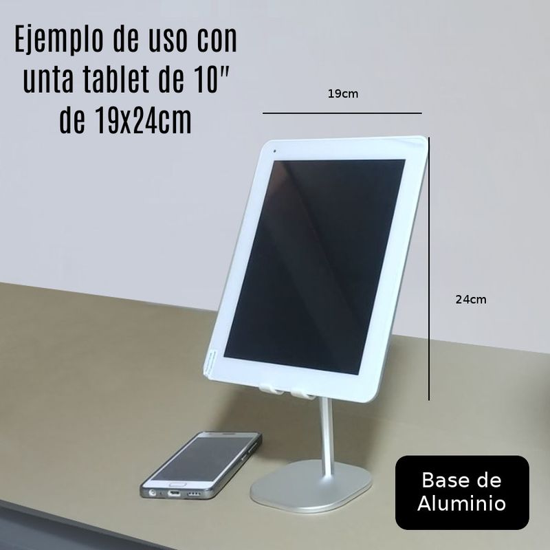 GENERICO - Soporte de escritorio para tablets telefonos celulares regulable