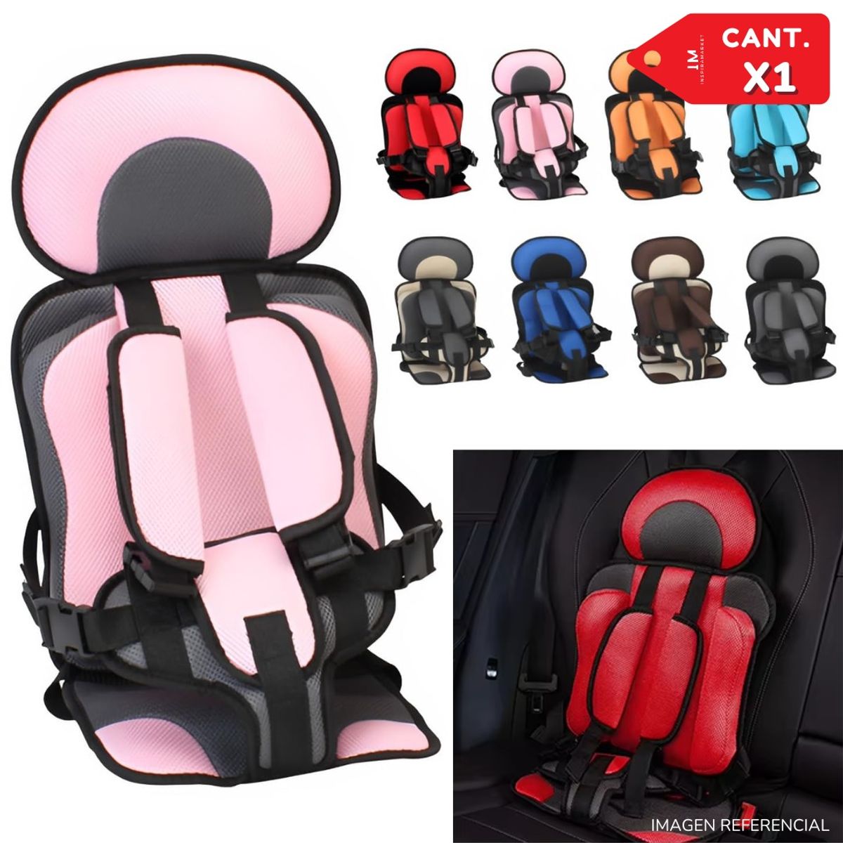 INSPIRA MARKET - Silla Carro Bebe Seguridad Cinturón Infantil Niño