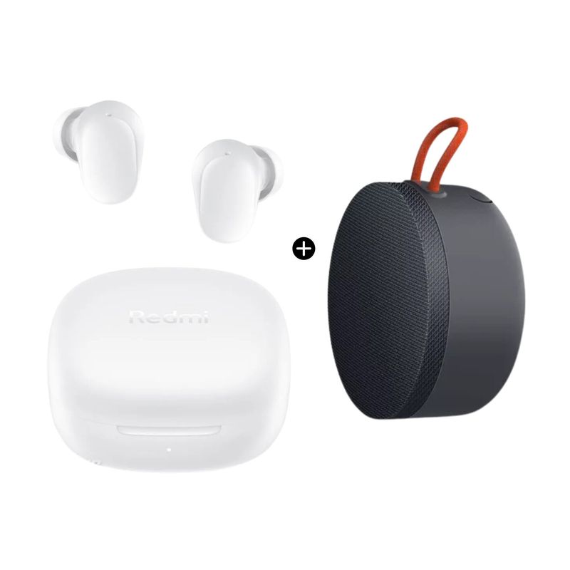 XIAOMI - Combo audífono BT Redmi Buds 6 play Blanco+ Parlante Xiaomi MiPortable