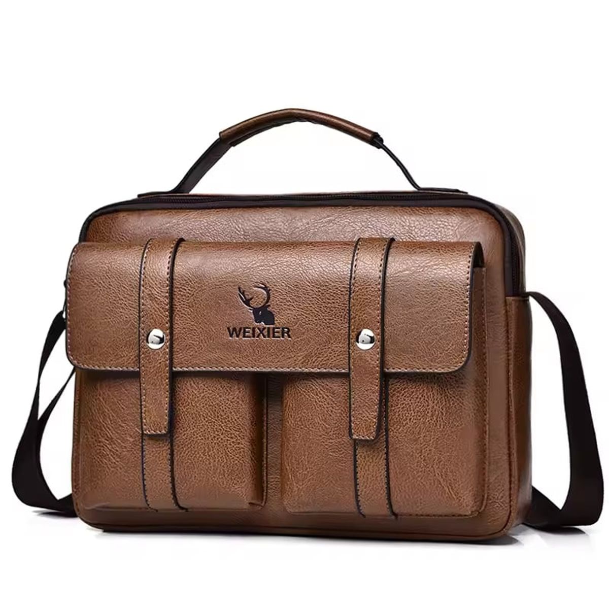 GENERICO - Makeway - Morral Bolso Hombre Cuero PU