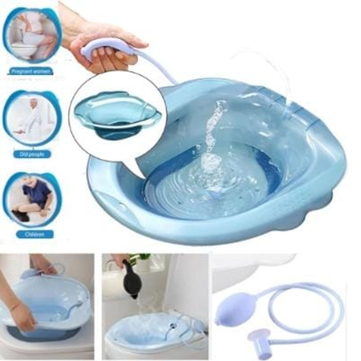 GENERICO - Baño de asiento bide con manguera para crear burbuja