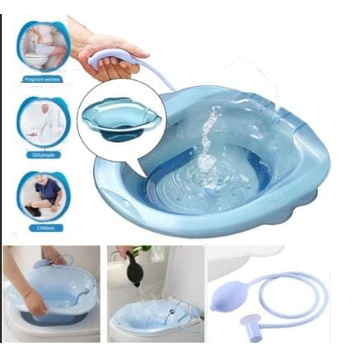 GENERICO - Baño de asiento bide con manguera para crear burbuja