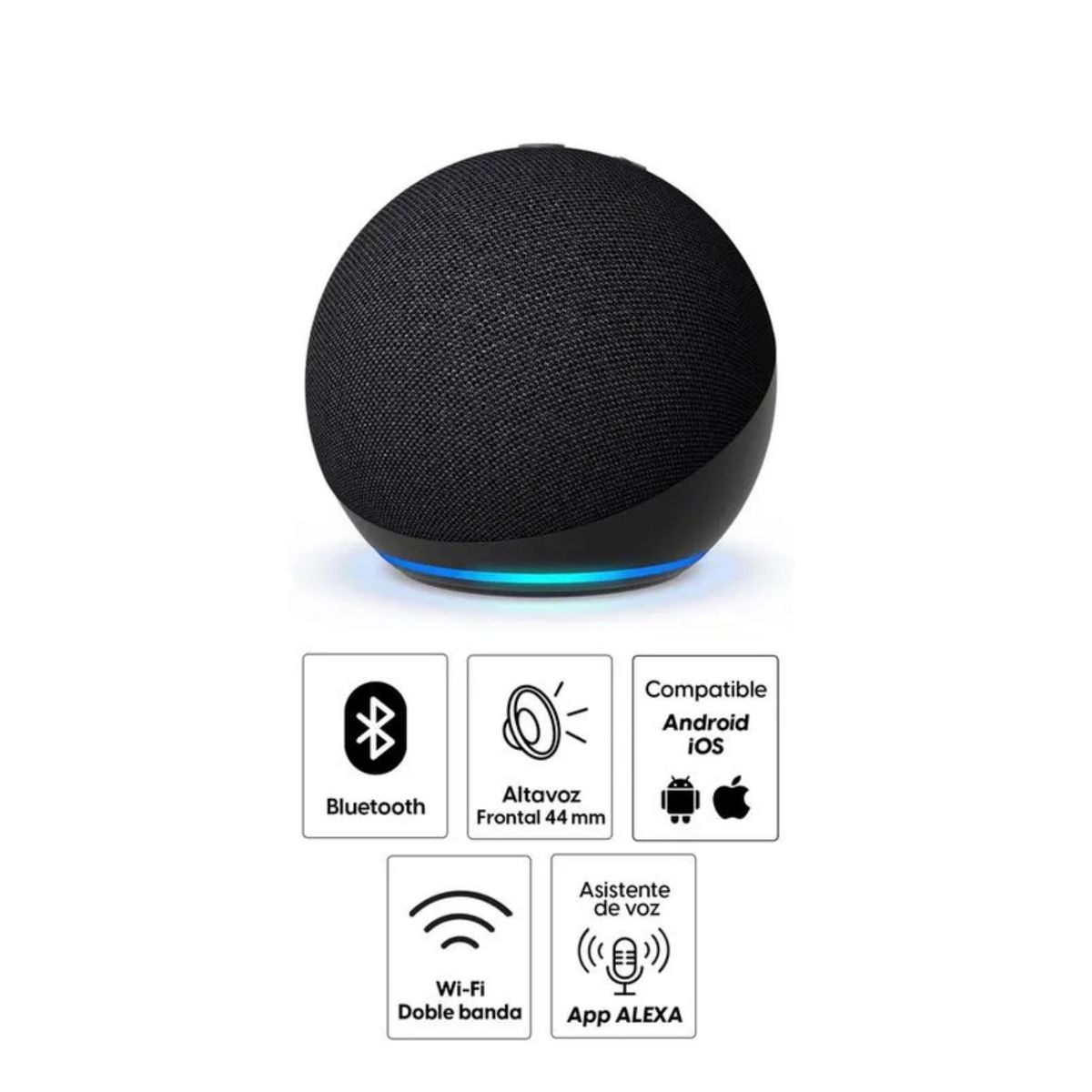 AMAZON - Parlante Inteligente Amazon con Alexa Echo Dot 5 Negro