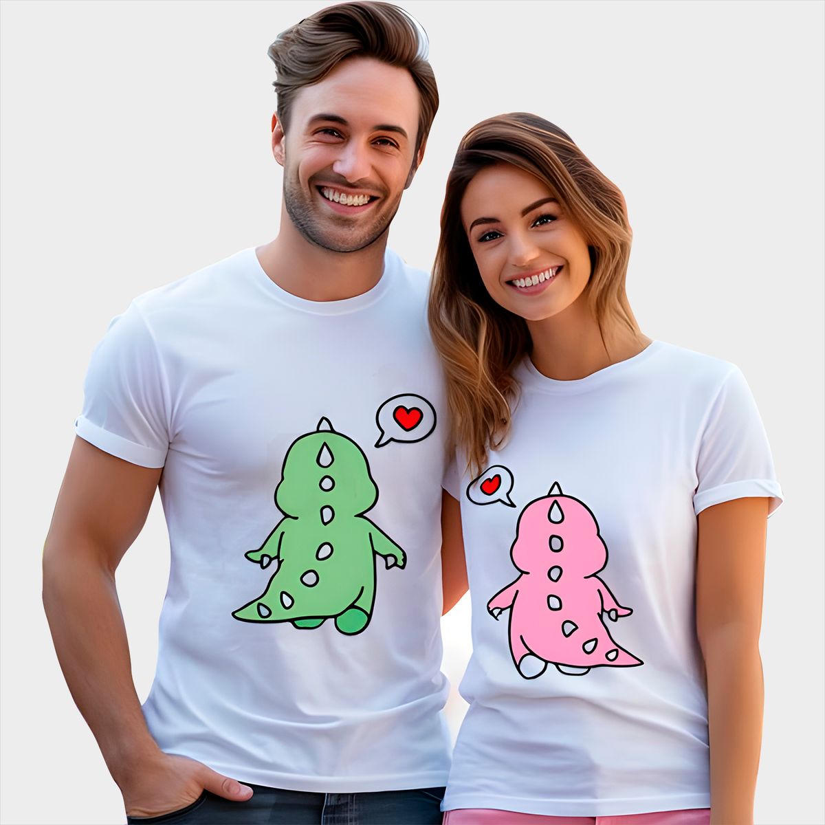 GENERICO - Polo Pareja  "Dino Amor"