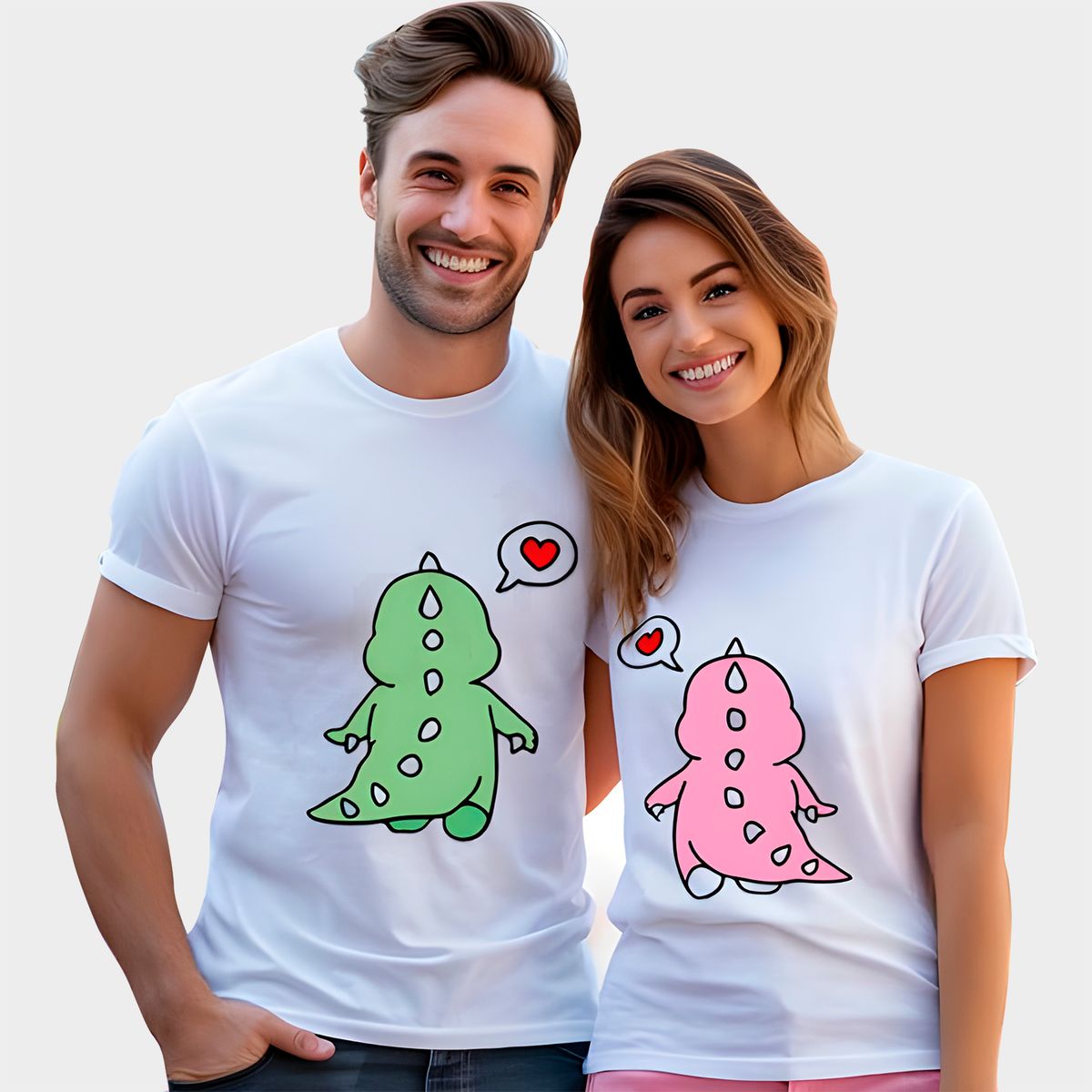 GENERICO - Polo Pareja  "Dino Amor"