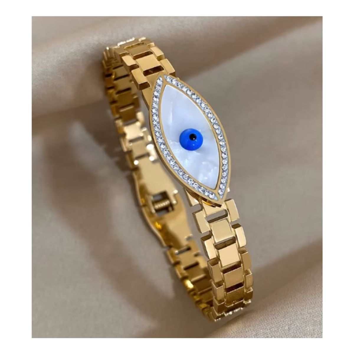 GENERICO - Pulsera de acero inoxidable - ojo turco