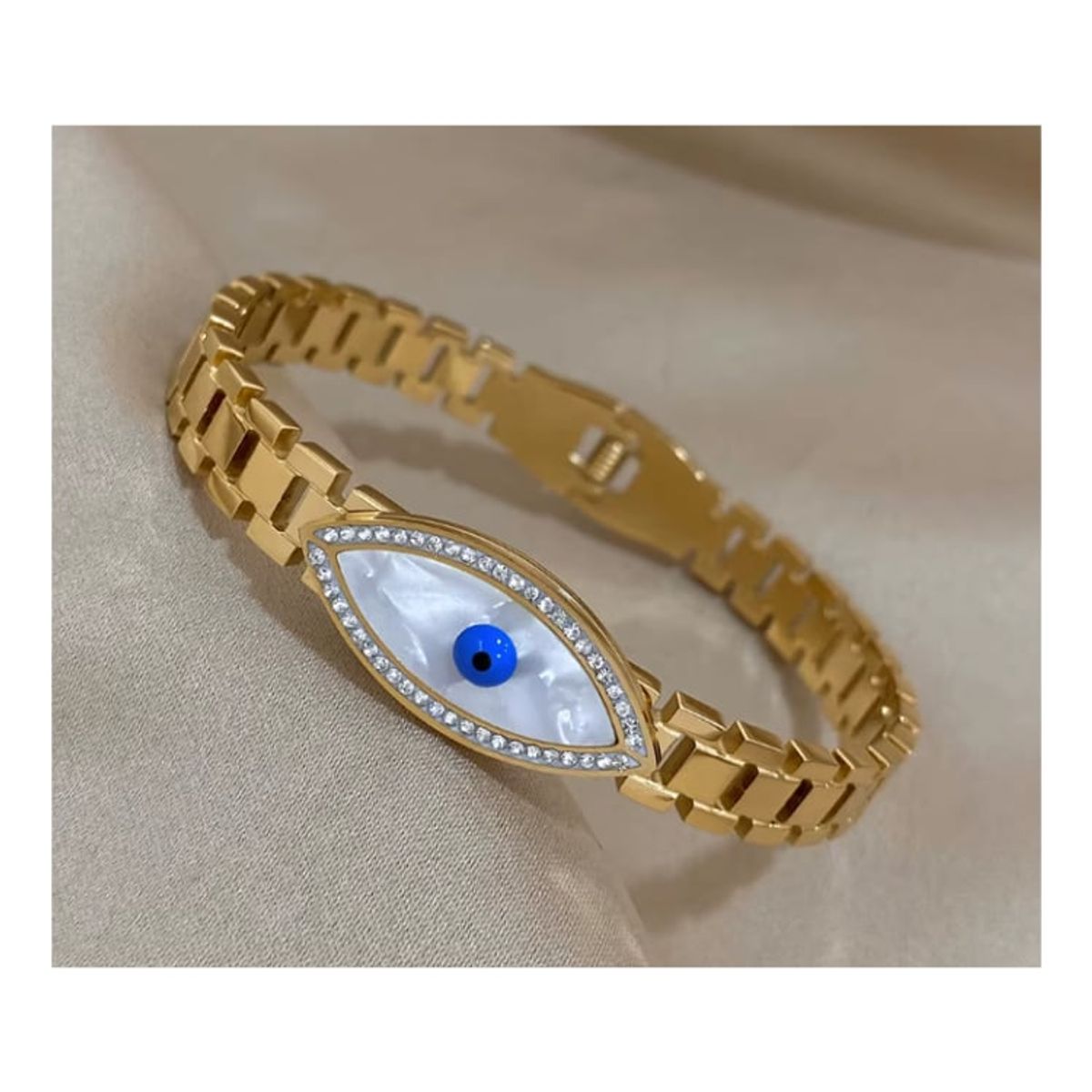 GENERICO - Pulsera de acero inoxidable - ojo turco