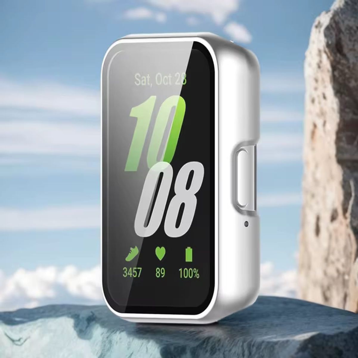 GENERICO - Case Bumper Cristal Templado Para Galaxy Fit3 Plateado