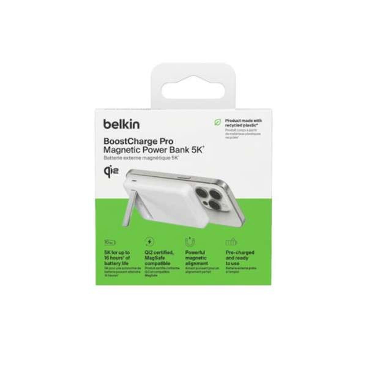 BELKIN - POWER BANK 5K BELKIN MAGSAFE Qi2 BLANCO