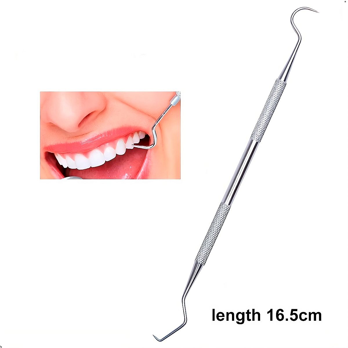 GENERICO - kit de limpieza dental 4 piezas de acero qirurgico