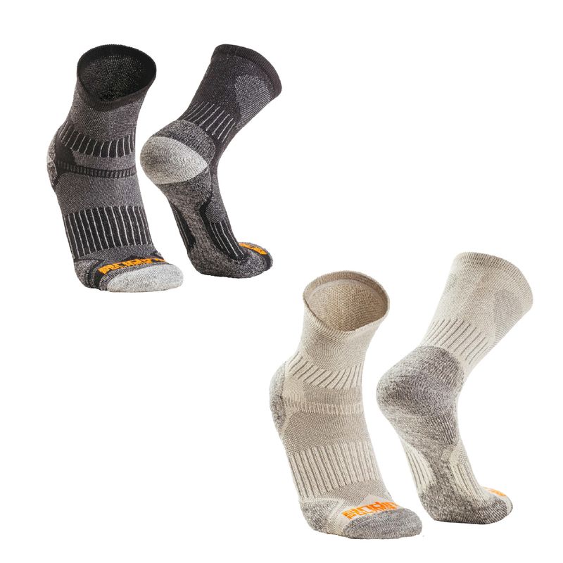 SILVERA NANOTECH - Medias trekking deportivas gym acolchadas algodón alpaca hombre mujer