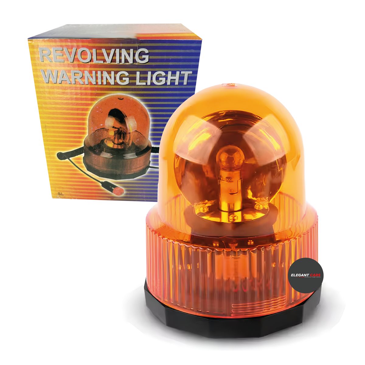 JET - Circulina Ámbar Luz De Advertencia Redonda Rotativa 12V