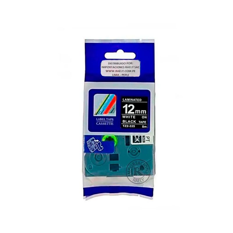 GENERICO - GENERICO - TZ2-335 CINTA FONDO BLANCO LETRA NEGRO