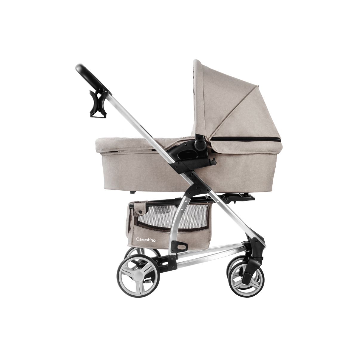 CARESTINO - Coche Carestino London Beige con porta bebé y Moisés