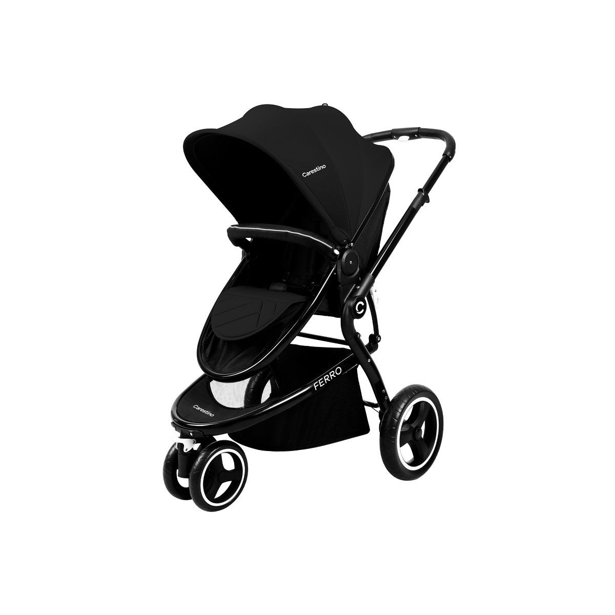CARESTINO - Coche Carestino Ferro Negro con Huevito y Moisés