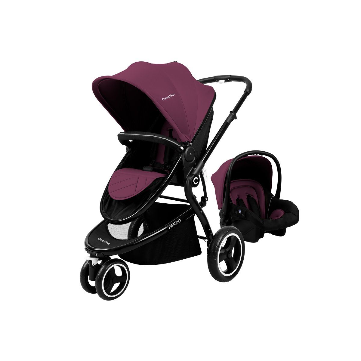 CARESTINO - Coche Carestino Ferro Mora con Huevito y Moisés