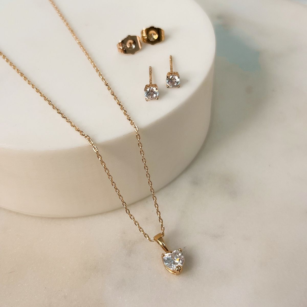 GENERICO - Collar enamorados Bañado en oro - Naif Jewelry