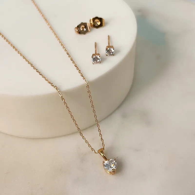 GENERICO - Collar enamorados Bañado en oro - Naif Jewelry