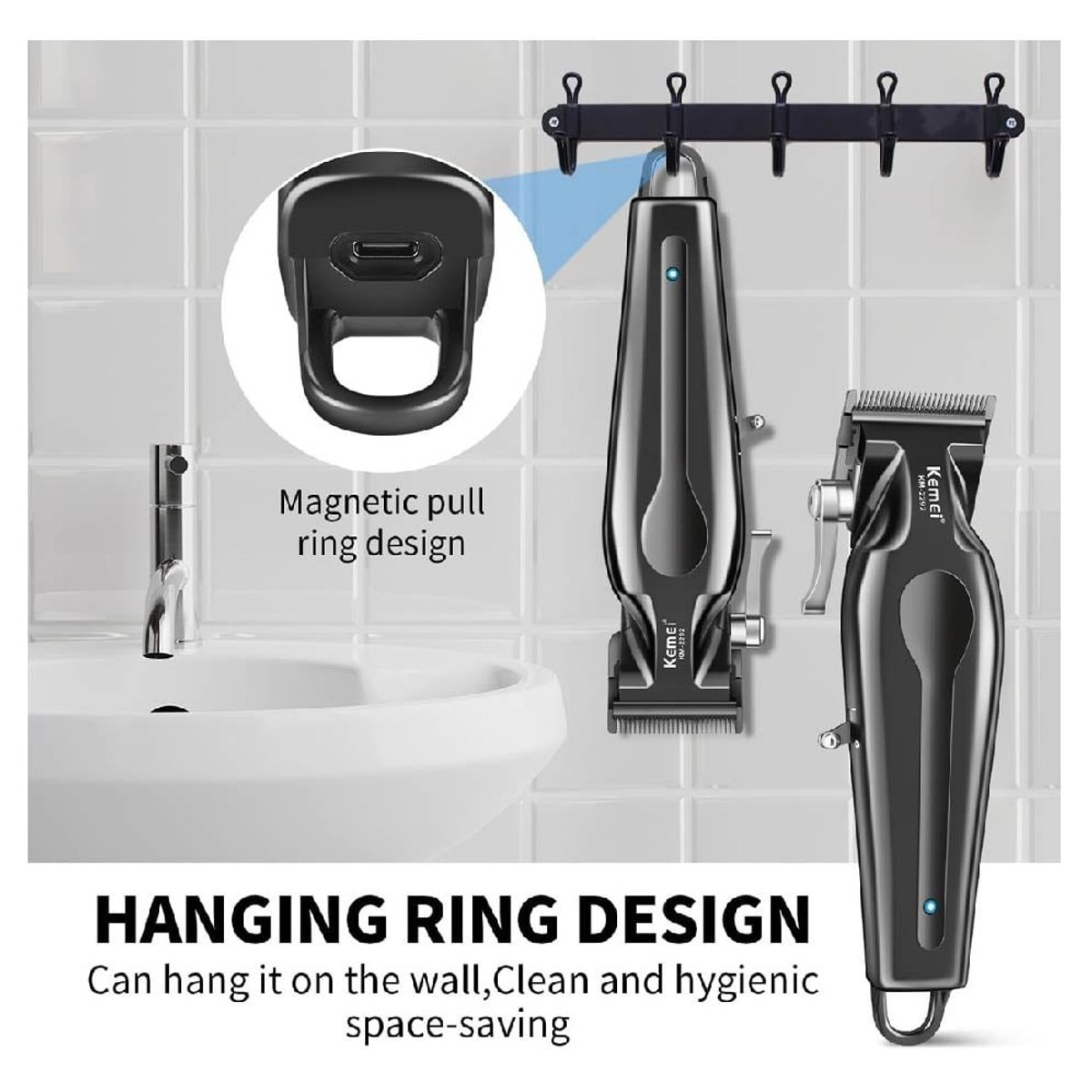 GENERICO - Maquina de cortar cabello Profesional KEMEY