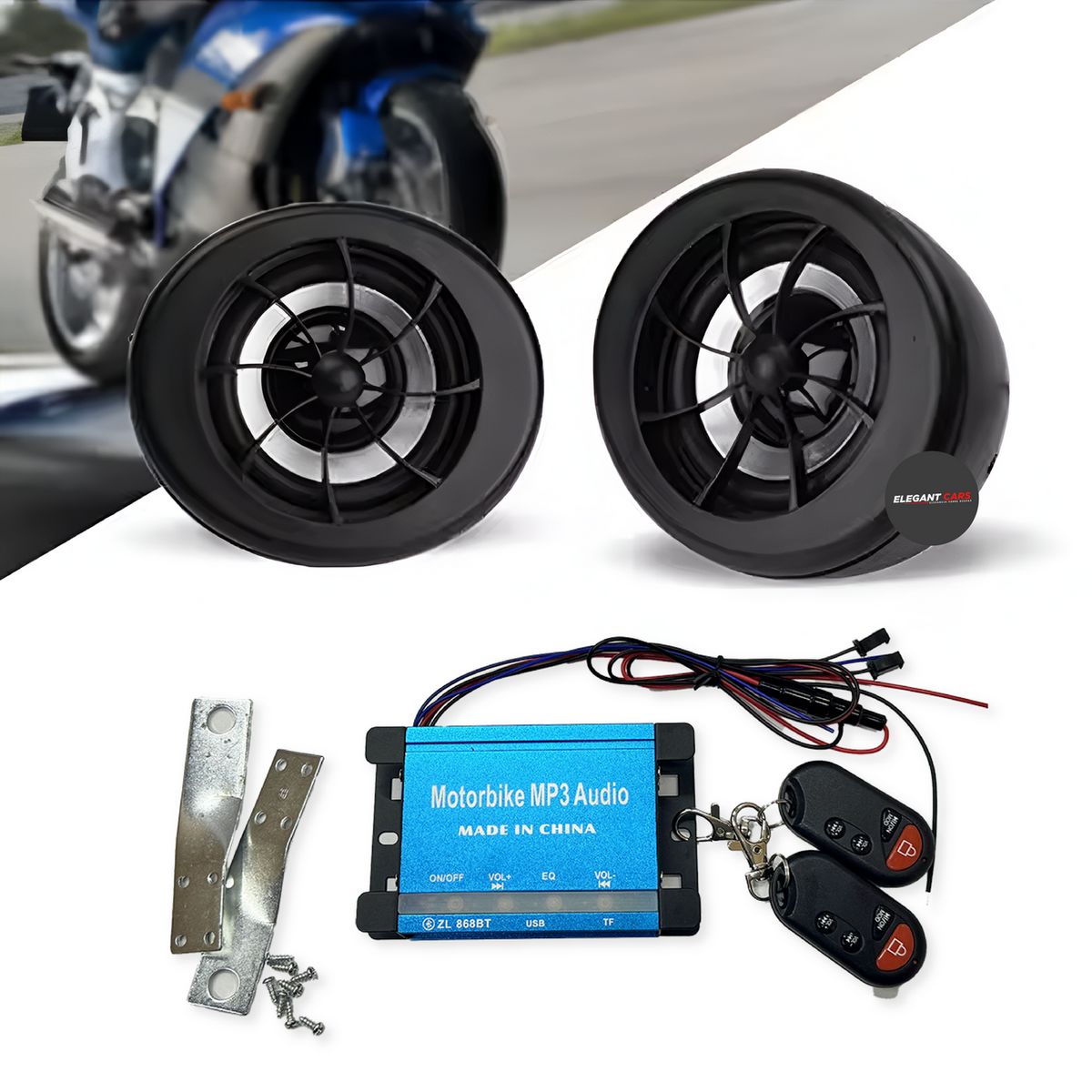 JETLIFE - Alarma Para Moto  Con MP3 BT USB