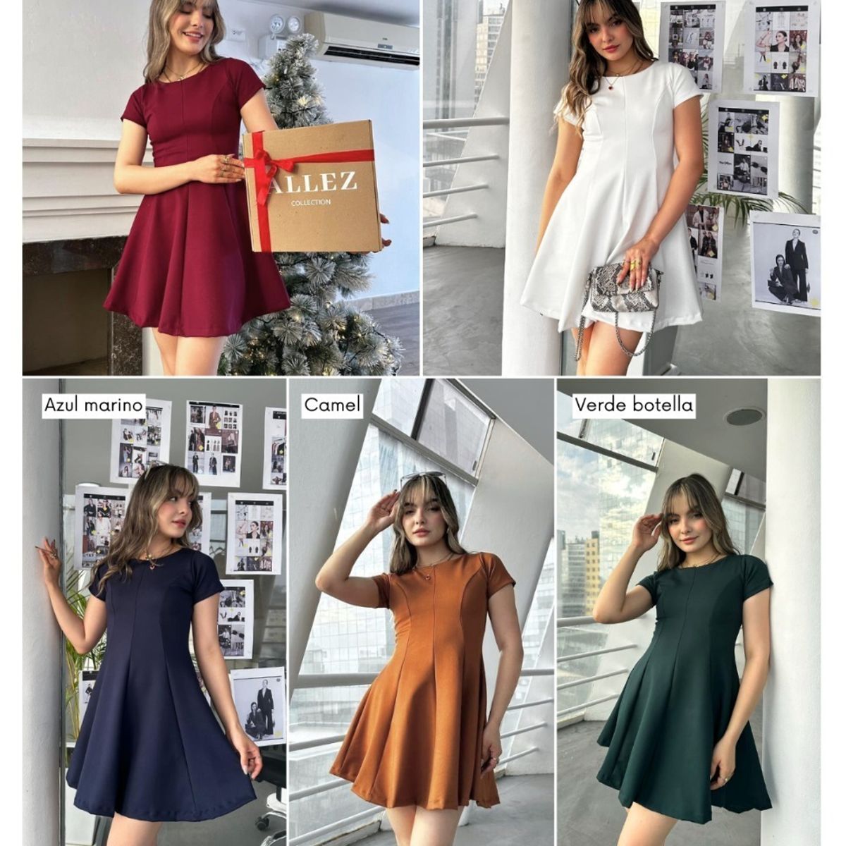 ALLEZ COLLECTION - Vestido Liliana con manga corto fresco elegante