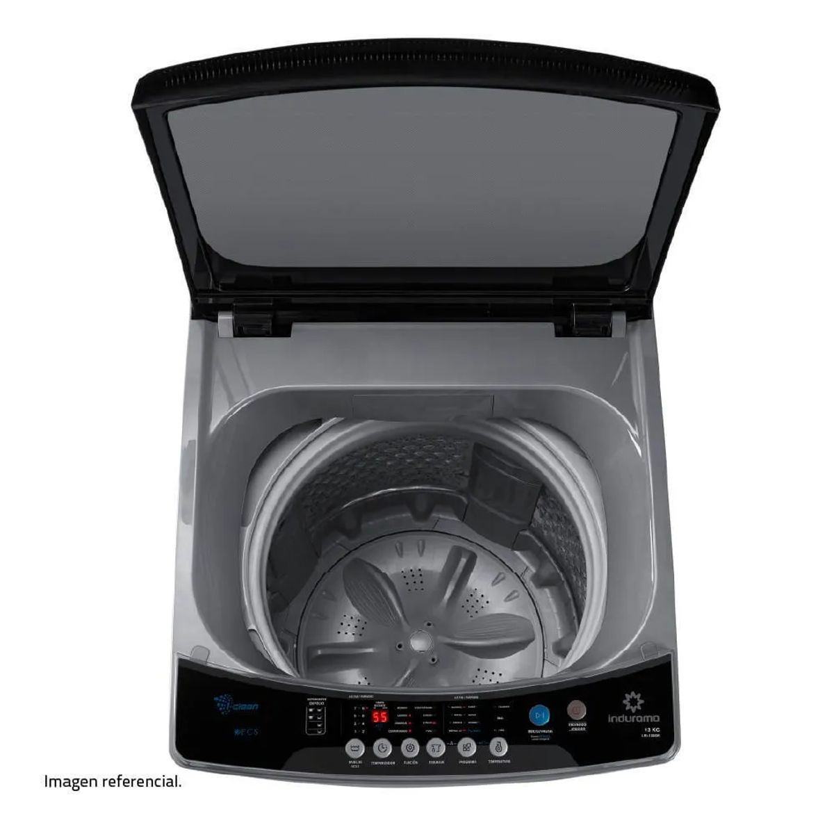 INDURAMA - Lavadora Indurama 13 kg Carga Superior LRI-13DGR Gris Oscuro