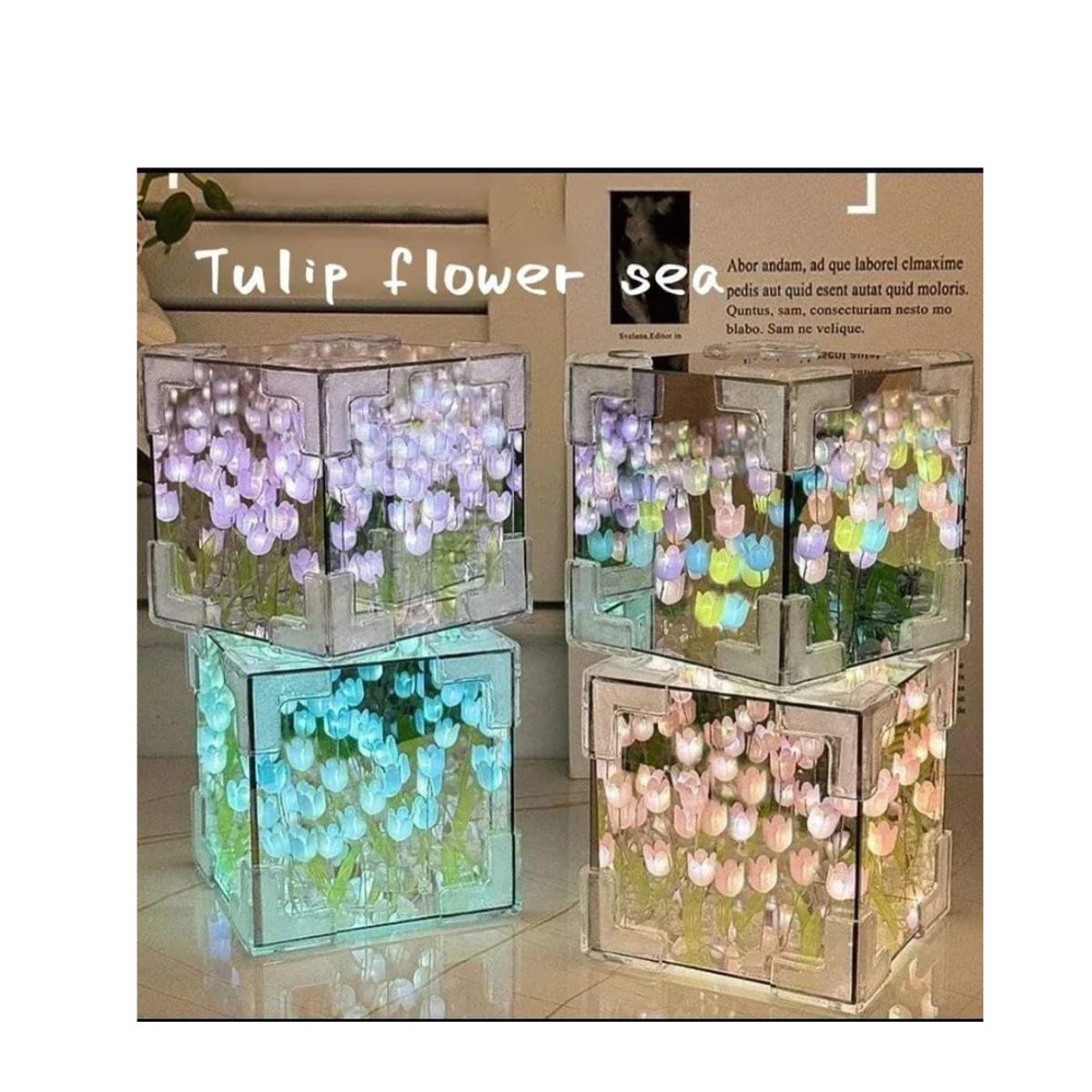 GENERICO - LAMPARA DE TULIPANES INFINITOS