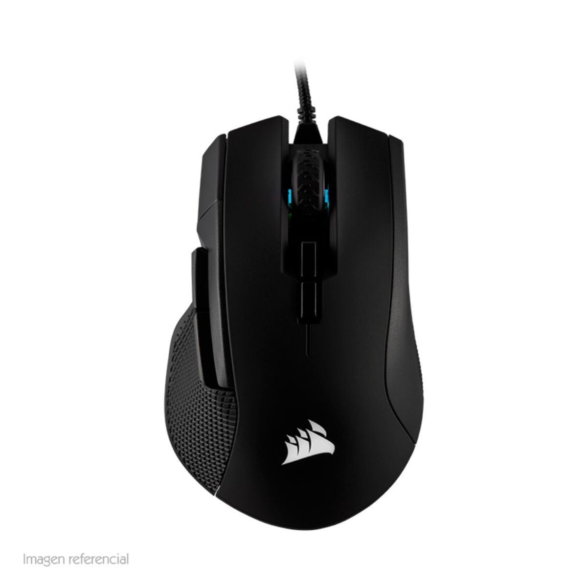 CORSAIR - Mouse Corsair Ironclaw RGB Gaming, 18 000 dpi, 7 botones, Negro, USB.