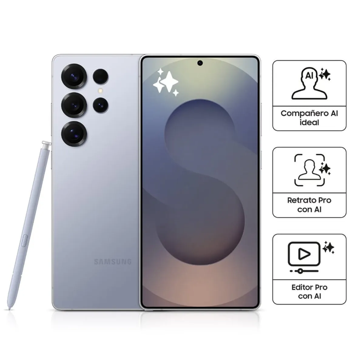 SAMSUNG - SAMSUNG Galaxy S25 Ultra 512GB - Titanium SILVER BLUE